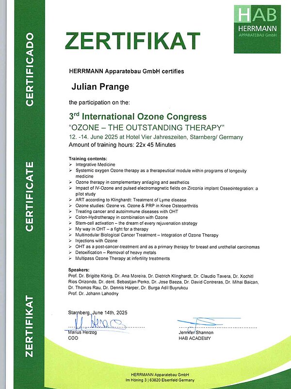  Teilnahme am 3. Internationalen Ozon-Kongress 